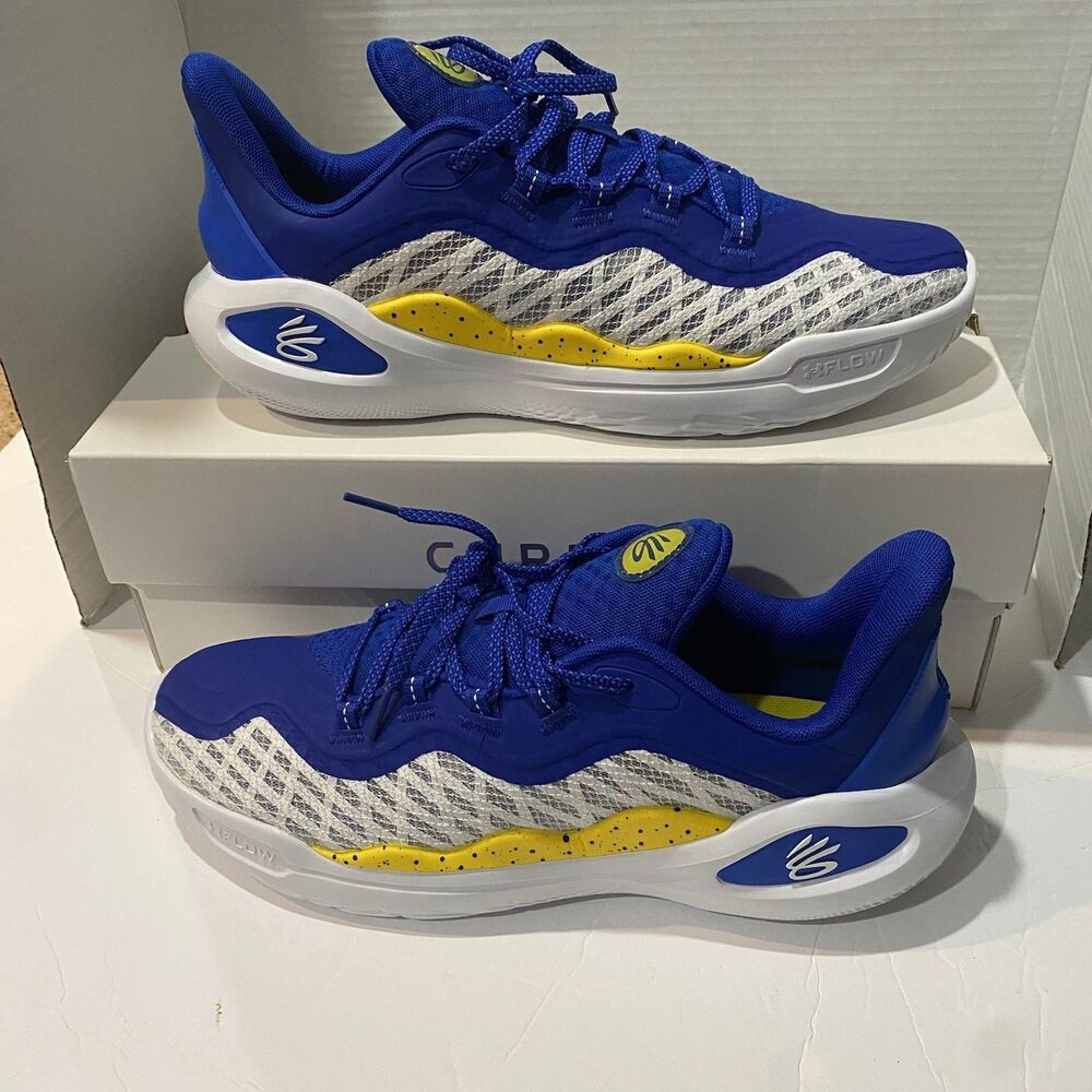 Under Armour Men’s Curry 11 Dub Nation Size 12 Blue Yellow White 3026615-100